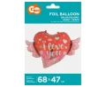 Balon foliowy serce I Love You 68x47 Godan_62081