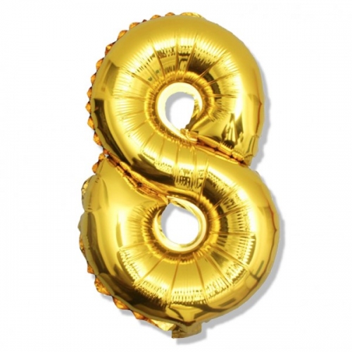 Balon foliowy złoty 92cm Cyfra "8" FG-C85Z8 Godan_47230