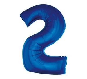 Balon Foliowy Cyfra 2 92cm Niebieska
