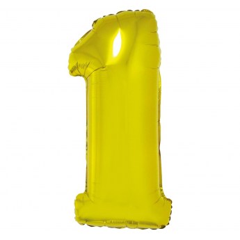 Balon foliowy złoty 92cm Cyfra "1" FG-C85Z1 Godan_41670