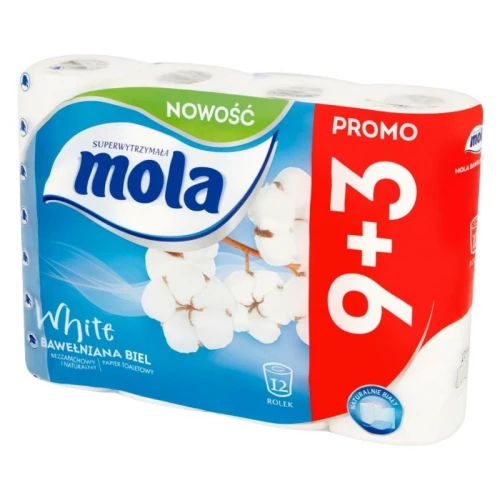 Papier toaletowy bezzapachowy 12szt biały Mola_62698
