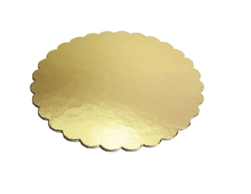 Podkład pod tort 34cm Ząbkowany Złocony _62726