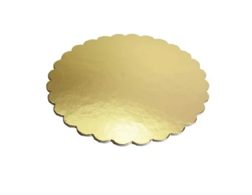 Podkład pod tort 32cm Ząbkowana Złocona _62860