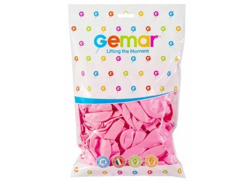 Balony 26cm 100szt Różowe Jasne Gemar_26029