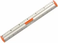 Linijka 30cm aluminiowa uchwyt pomarańczowa BL040-PC Tetis_47815