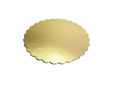 Podkład pod tort 26cm Ząbkowany Złocony_62857