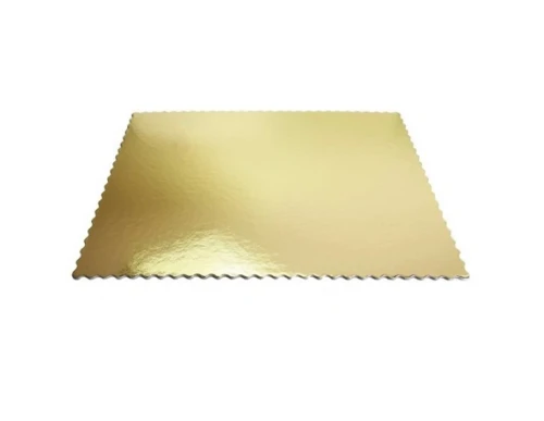 Podkład pod tort 30x40cm Ząbkowany Złocony _62859