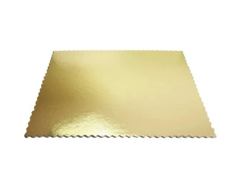 Podkład pod tort 40x50 Ząbkowany Złocony _62861