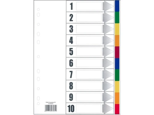Przekładka do segregatora 10kol.  A4 laminowana TRES_45464