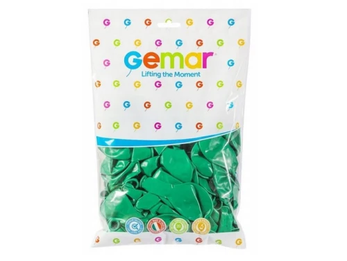 Balony pastelowe 26cm 100szt Zielony Ciemny Gemar_82154