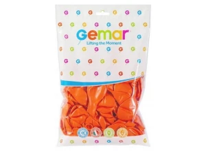 Balony pastelowe 26cm 100szt Pomarńczowe Gemar