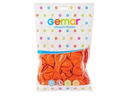 Balony pastelowe 26cm 100szt Pomarńczowe Gemar_31132