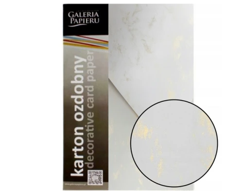 Karton Wizytówkowy A4 220g 20ark Marmur Złoty Galeria Papieru_78288