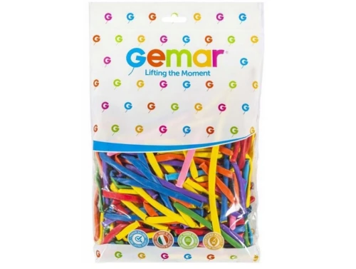 Balony do modelowania mix kolorów 140cm 100szt Gemar_82180