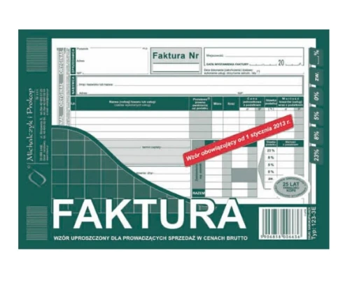 Faktura A5 123-3E brutto uproszczona pozioma Michalczyk i Prokop_67657