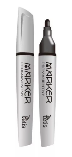 Marker KM109-VO Tetis permanentny czarny stożkowa końcówka_63327