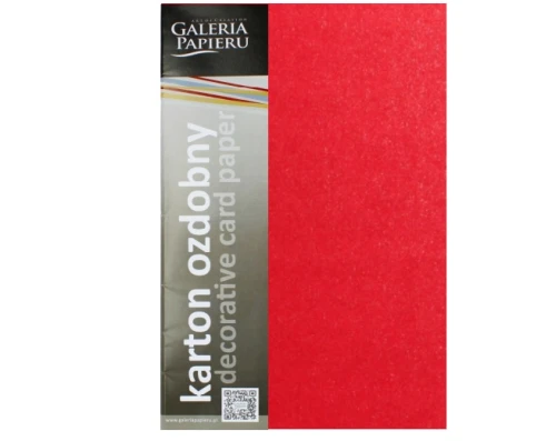 Karton Wizytówkowy A4 240g 20ark Mika Czerwony Galeria Papieru_78448