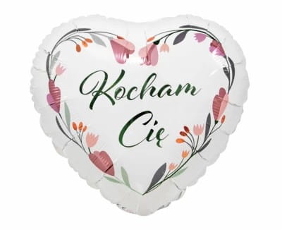 Balon foliowy serce 18" 37cm Kocham Cię Godan_63557