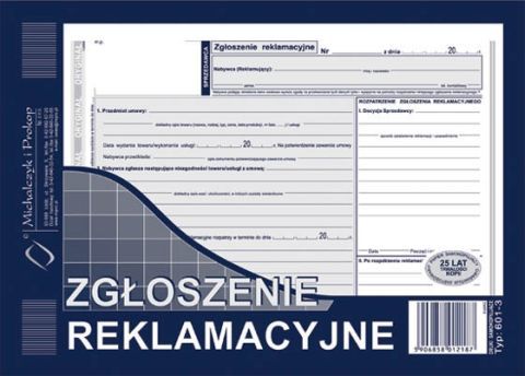 Zgłoszenie reklamacyjne A5 601-3 MP_28731
