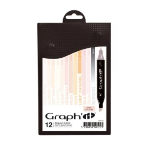 Zestaw Markerów Skin Colors 12szt Graphit