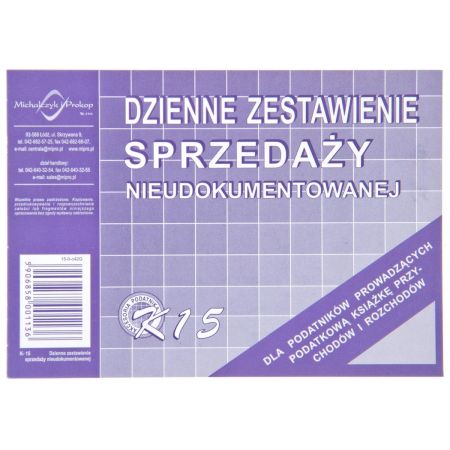 Dzienne zestawienie sprzedaży nieudokumentowanej K15 MP _63760