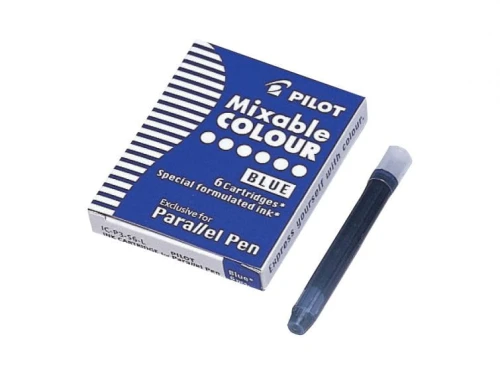 Naboje do piór kreatywnych 6szt niebieskie Pilot Para//el Pen _50414