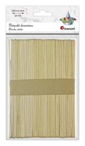 Patyczki dekoracyjne drewniane 160x10mm 50szt Titanum