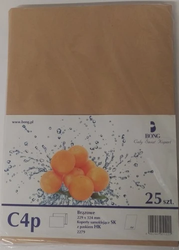Koperta brązowa C4 HK 25szt Bong _23114