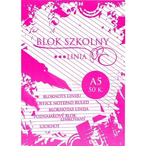 Blok szkolny - Notatnik A5 linia 50k Kreska_28754
