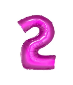 Balon foliowy różowy 92cm Cyfra "2" Godan