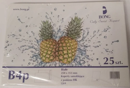 Koperta biała B4 HK 25szt. Bong_32359