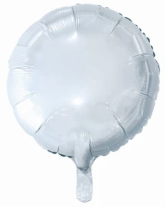 Balon foliowy okrągły biały 34cm 18""