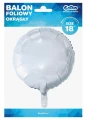 Balon foliowy okrągły biały 34cm 18""_49052