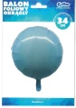 Balon foliowy okrągły błękitny 34cm GODAN_49041