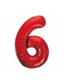 Balon Foliowy Cyfra 6 85cm Czerwony_51742
