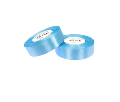 Wstążka satynowa 25mm x 32mb Niebieska Jasna 8099 Aksa_65417