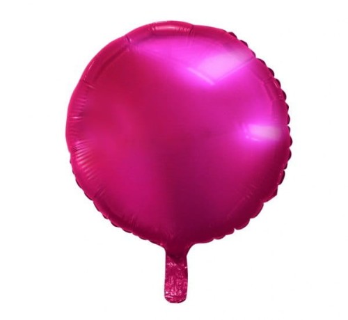 Balon Foliowy Okrągły 36cm Ciemny Róż 18" Godan_50963