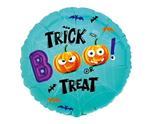 Balon foliowy okrągły 18" 36cm Boo Trick or Treat Godan_65664