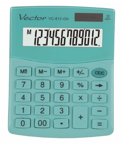 Kalkulator VC-812-GN jasnozielony Vector _65716
