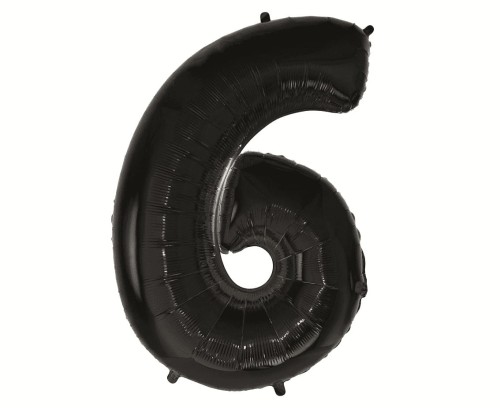 Balon Foliowy Cyfra 92cm 6 Czarna_52222
