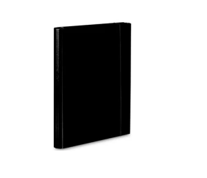 Teczka skrzydłowa A4 4cm czarna z gumką VauPe