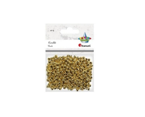 Koraliki plastikowe 40g złote 390725 Titanum_66859