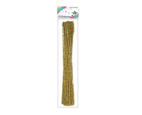 Druciki kreatywne metalizowane 30cm Złoty 338631 Titanum_66862