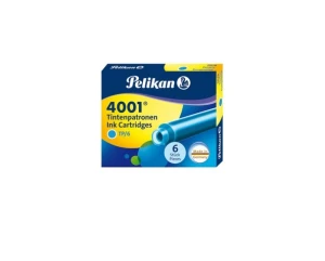 Naboje do pióra wiecznego turkusowe krótkie 6szt Pelikan