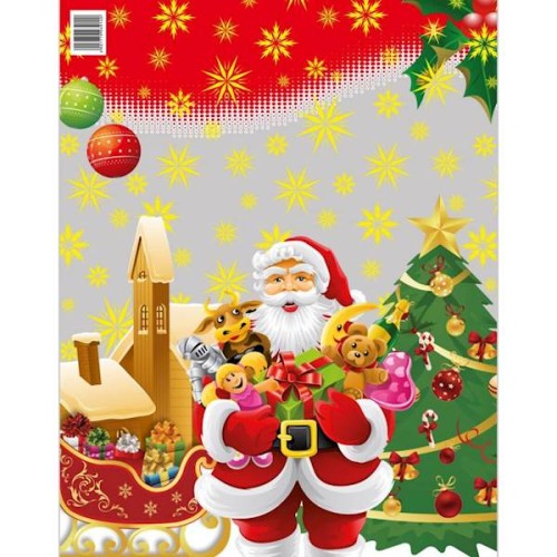 Opakowanie foliowe 40x50cm nadruk świąteczny 1szt Worek mikołajowy _50374