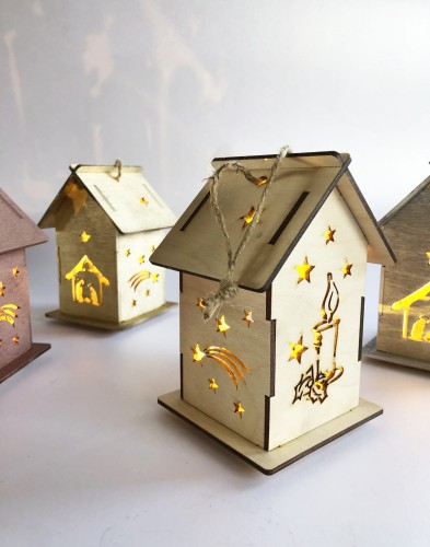 Lampion adwentowy drewniany led z bateriami_67610