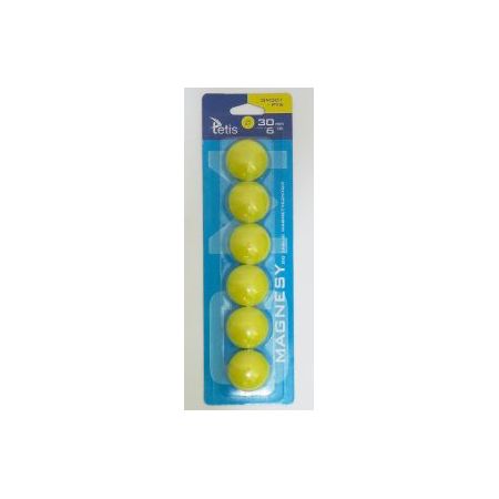 Magnesy do tablic 6szt 30mm żółte GM301-PY Tetis _67636