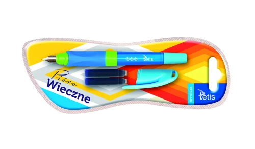 Pióro wieczne niebieski KP510-NN + dwa naboje Tetis_67637