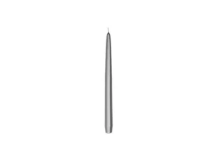 Świeca stołowa stożek 24,5cm Srebrny Metalik 7h S30-1-271 Bispol