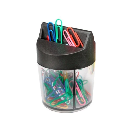 Spinacze metalowe 28mm 100szt kolorowe w pudełku magnetycznym Titanum _67941